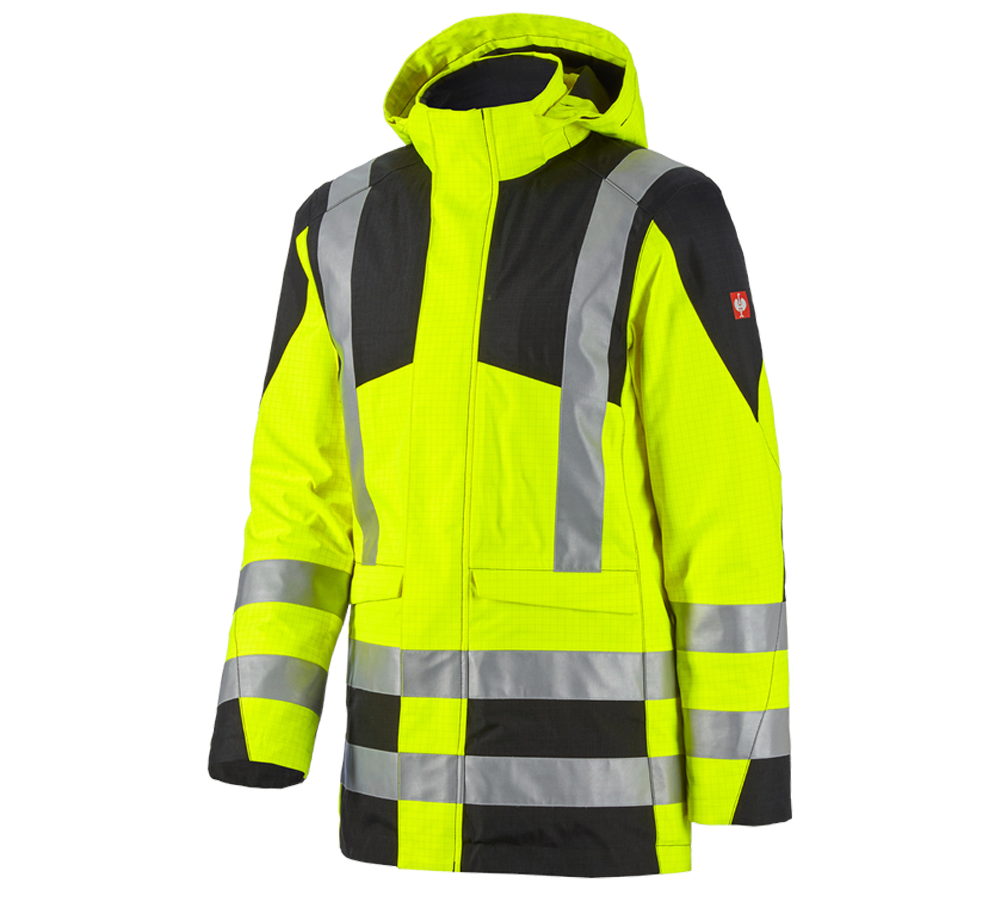 Work Jackets: e.s. Weatherproof parka multinorm high-vis + high-vis yellow/black