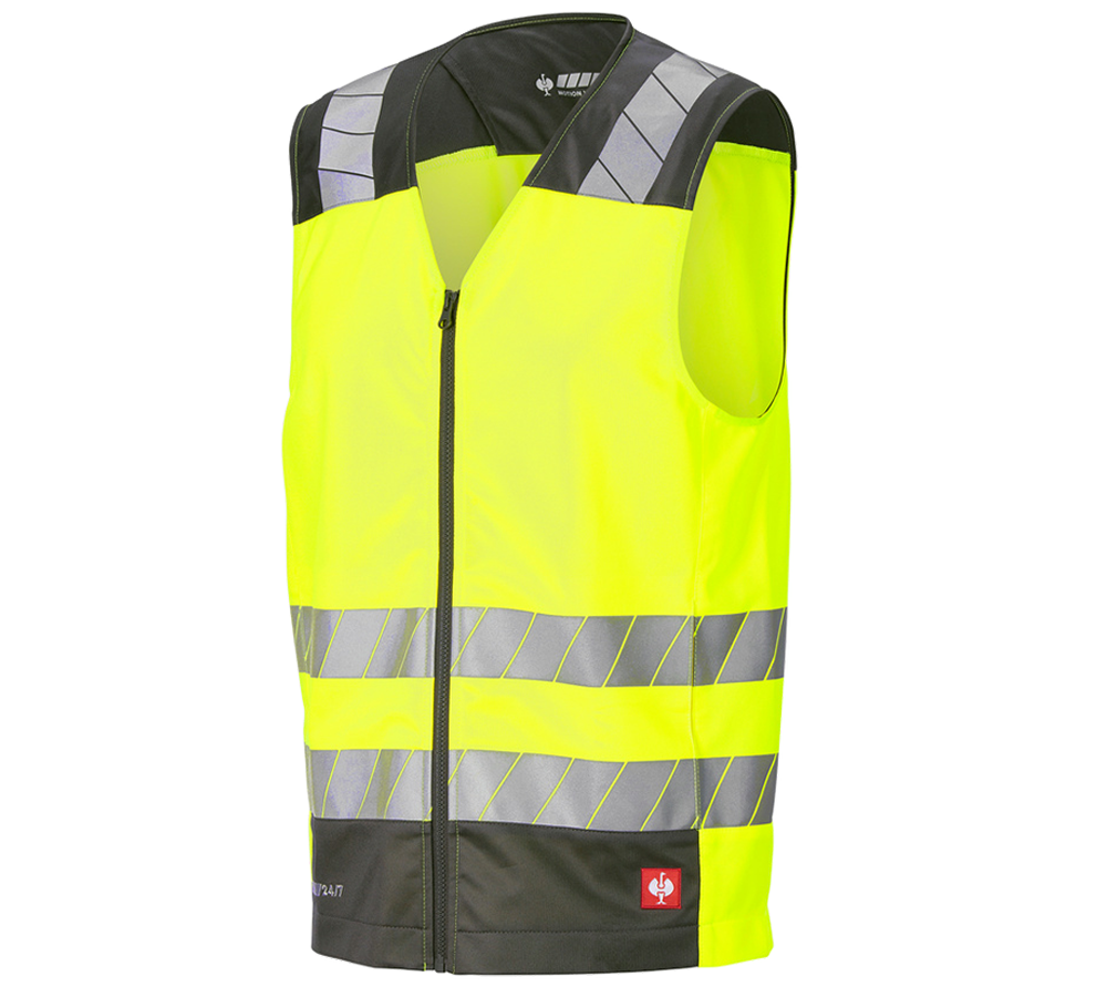 Clothing: High-vis bodywarmer e.s.motion 24/7 + high-vis yellow/anthracite