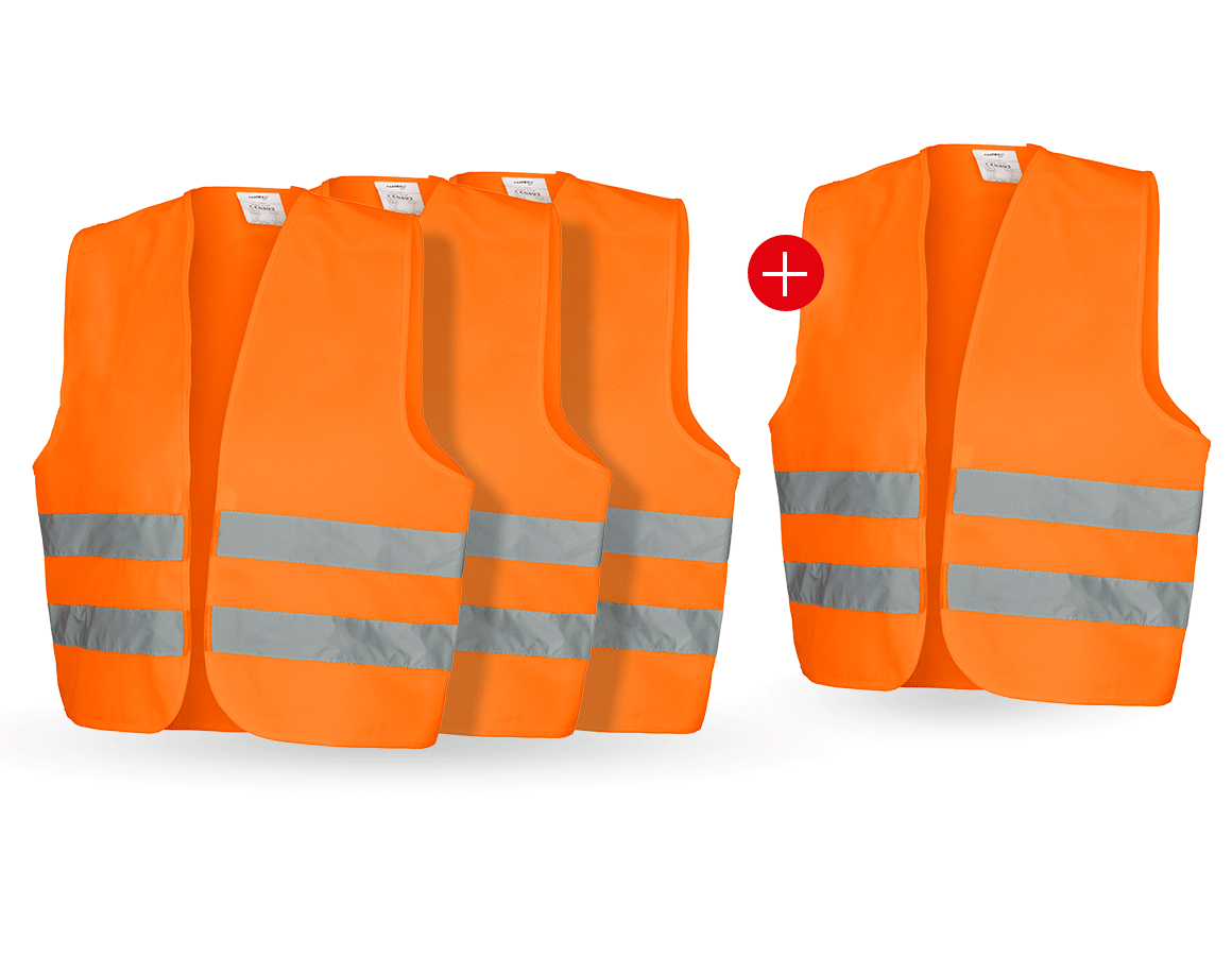 Vêtements: 4 pour 3 STONEKIT Gilet de signalisation Basic + orange fluo