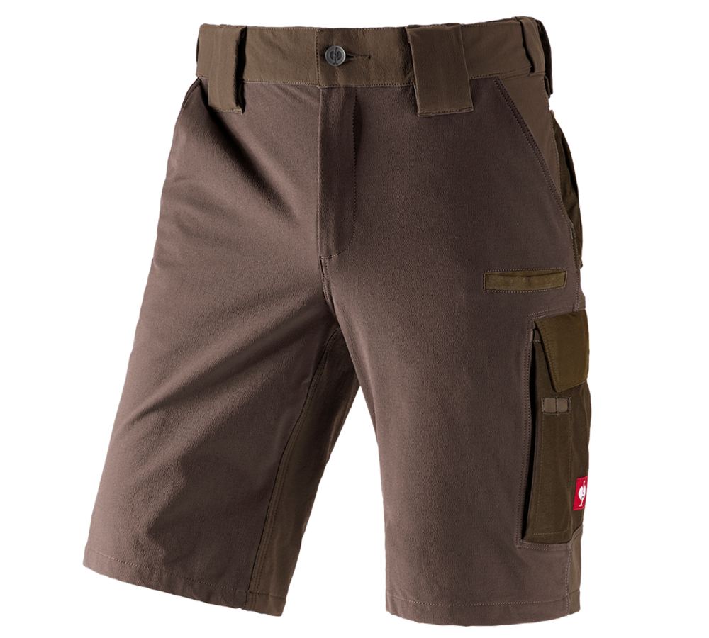 Pantalons de travail: Short fonctionnel e.s.dynashield + noisette/marron
