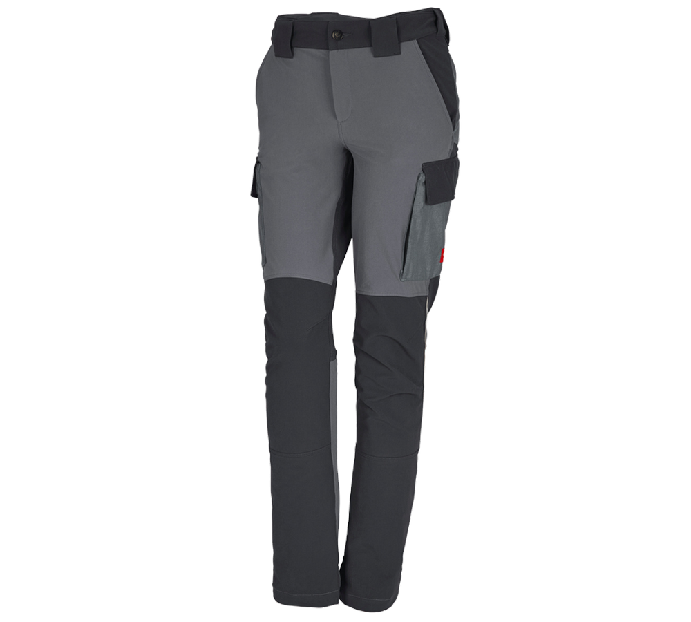 Pantalons de travail: Fonct. pantalon Cargo e.s.dynashield, femmes + ciment/graphite