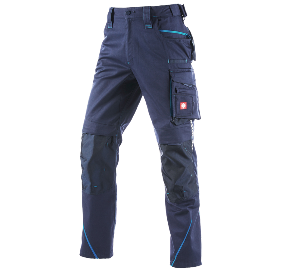 Work Trousers: Trousers e.s.motion 2020 + navy/atoll