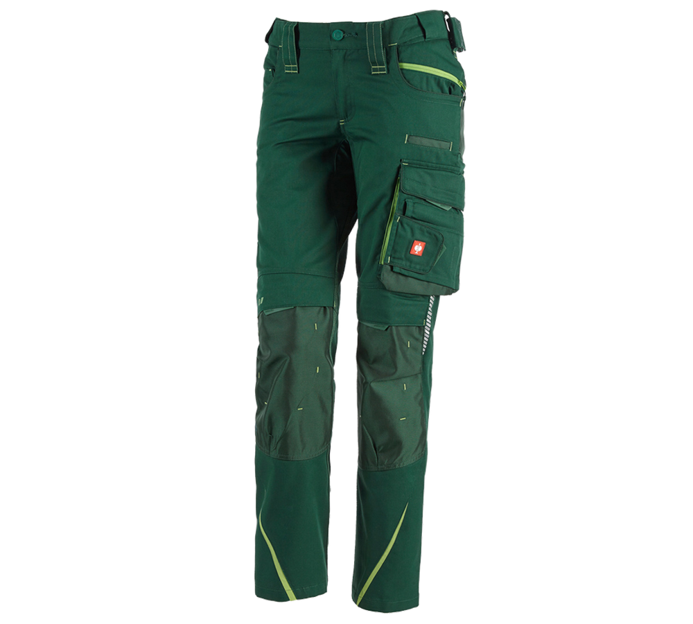 Work Trousers: Ladies' trousers e.s.motion 2020 + green/sea green