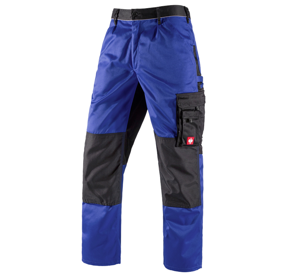 Menuisiers: Pantalon à taille élastique e.s.image + bleu royal/noir