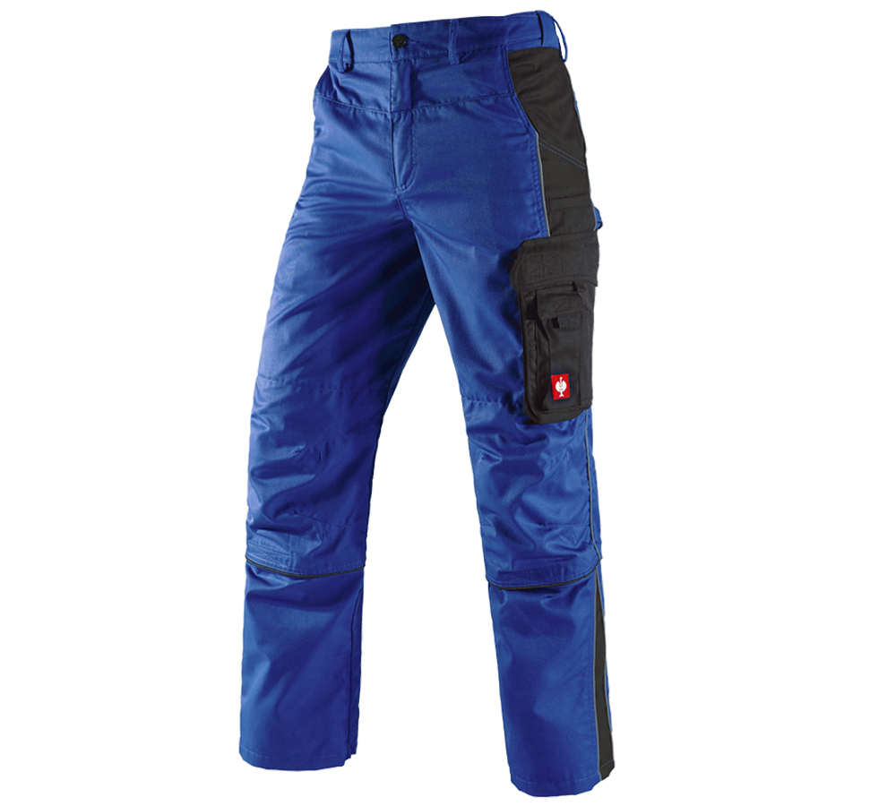 Thèmes: Pantalon à taille élastique av. Zip-off e.s.active + bleu royal/noir