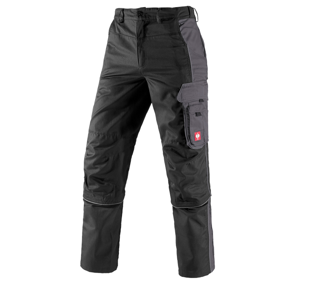 Work Trousers: Zip-Off trousers e.s.active + black/anthracite
