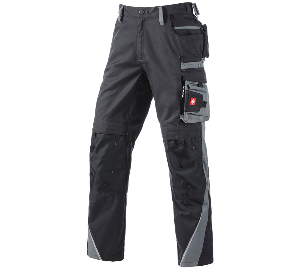 Work Trousers: Trousers e.s.motion Winter + graphite/cement