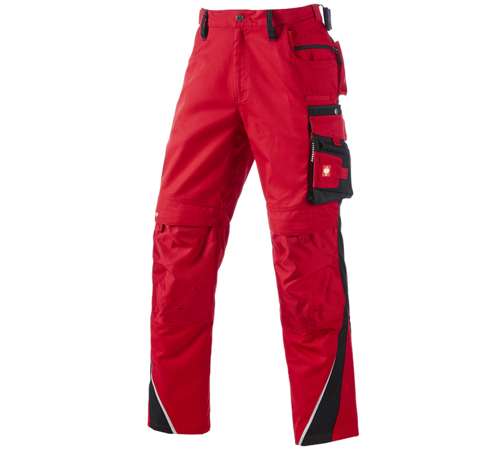 Work Trousers: Trousers e.s.motion Winter + red/black