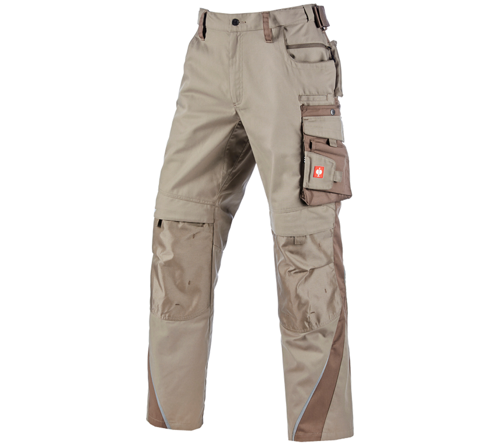 Work Trousers: Trousers e.s.motion + clay/peat