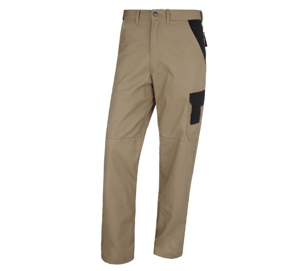 Pantalons de travail: STONEKIT Pantalon à taille élastique Odense + kaki/noir