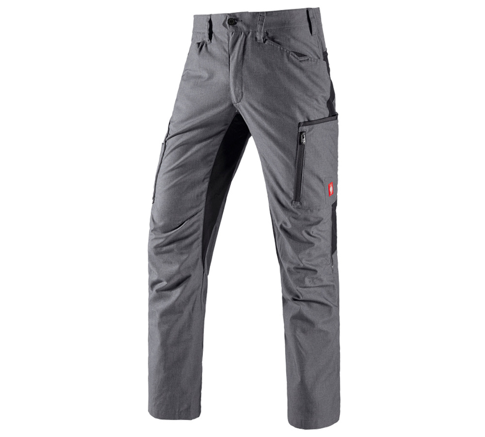 Pantalons de travail: Pantalon à taille élastique e.s.vision, hommes + ciment mélange/noir