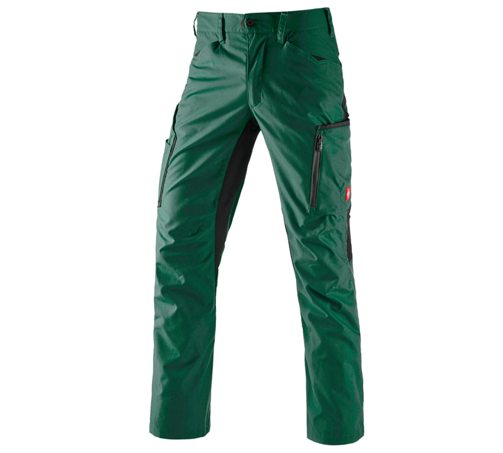 Pantalons de travail: Pantalon à taille élastique e.s.vision, hommes + vert/noir