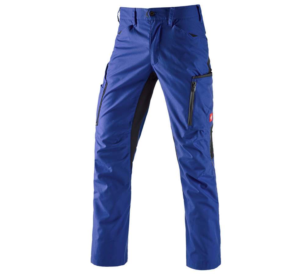Pantalons de travail: Pantalon à taille élastique e.s.vision, hommes + bleu royal/noir