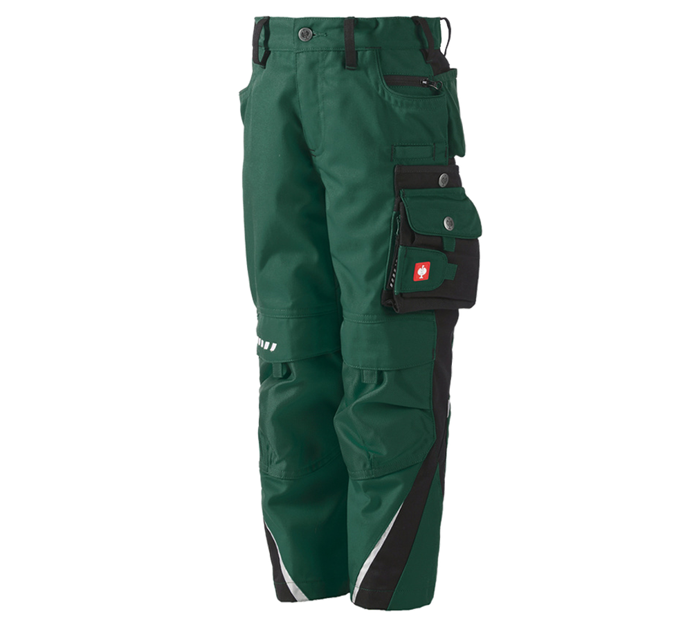 Trousers: Children's trousers e.s.motion Winter + green/black