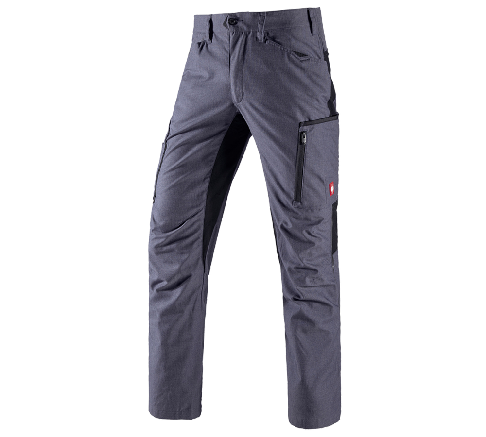 Pantalons de travail: Pantalon à taille élastique d'hiver e.s.vision + pacifique mélange/noir