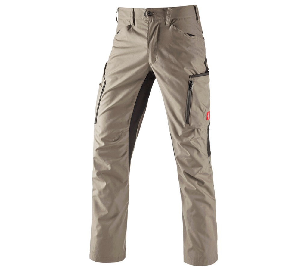 Pantalons de travail: Pantalon à taille élastique d'hiver e.s.vision + glaise/noir