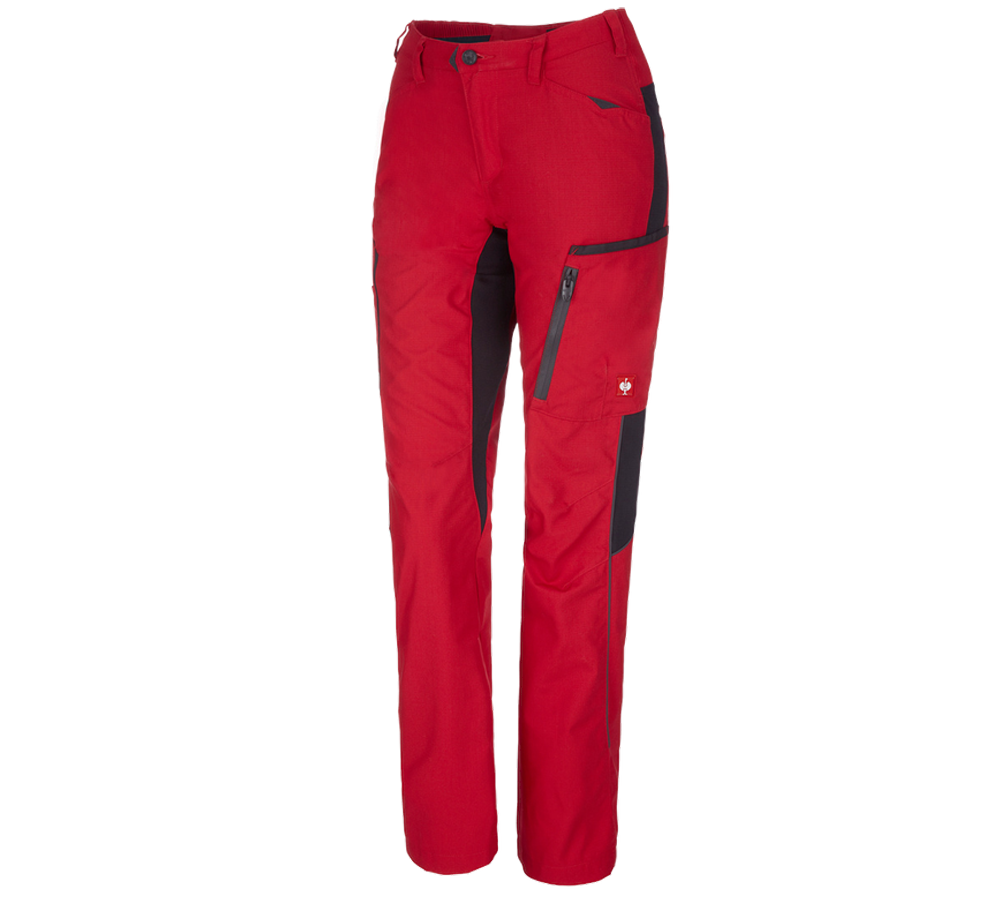 Work Trousers: Winter ladies' trousers e.s.vision + red/black