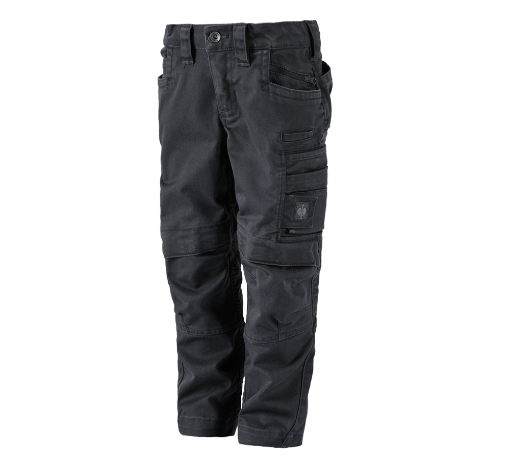 Pantalons: Pantalon à taille élastique e.s.motion ten,enfants + noir oxyde