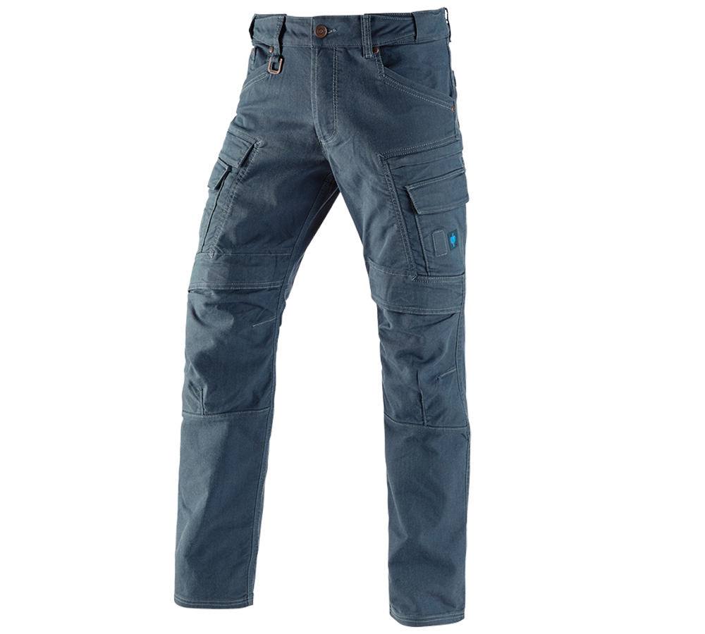 Pantalons de travail: Pantalon cargo de travail e.s.vintage + bleu arctique