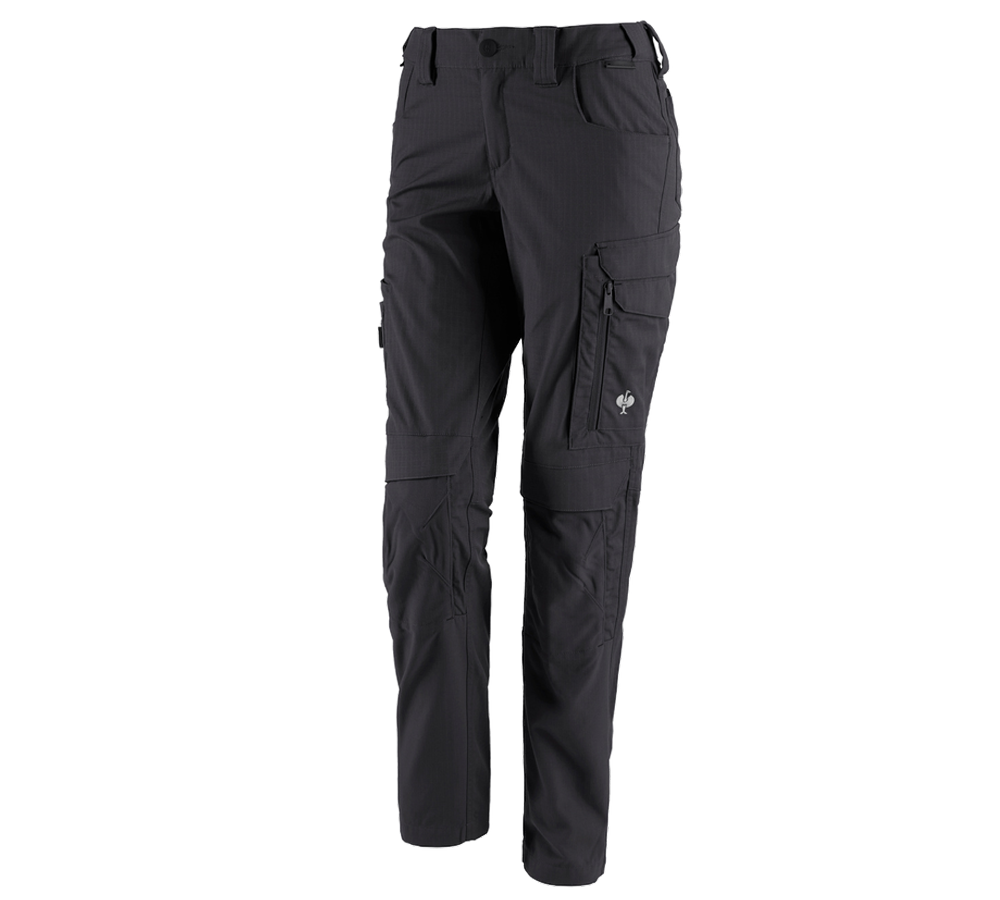 Work Trousers: Trousers e.s.concrete solid, ladies' + black