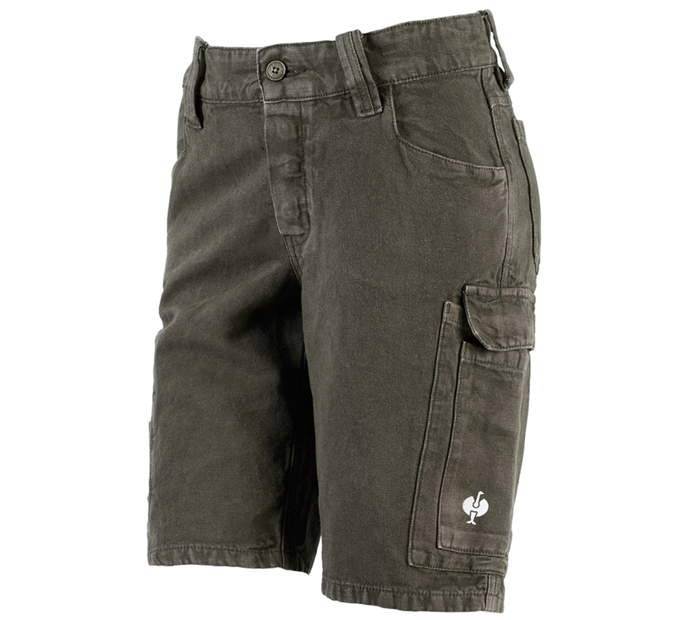 Work Trousers: Shorts e.s.botanica, ladies' + naturegreen