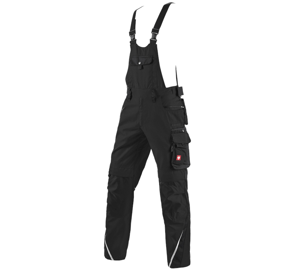 Work Trousers: Bib & brace e.s.motion winter + black