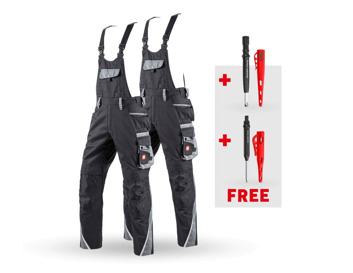 Clothing: SET: 2x Bib & braces e.s.motion + graphite/cement