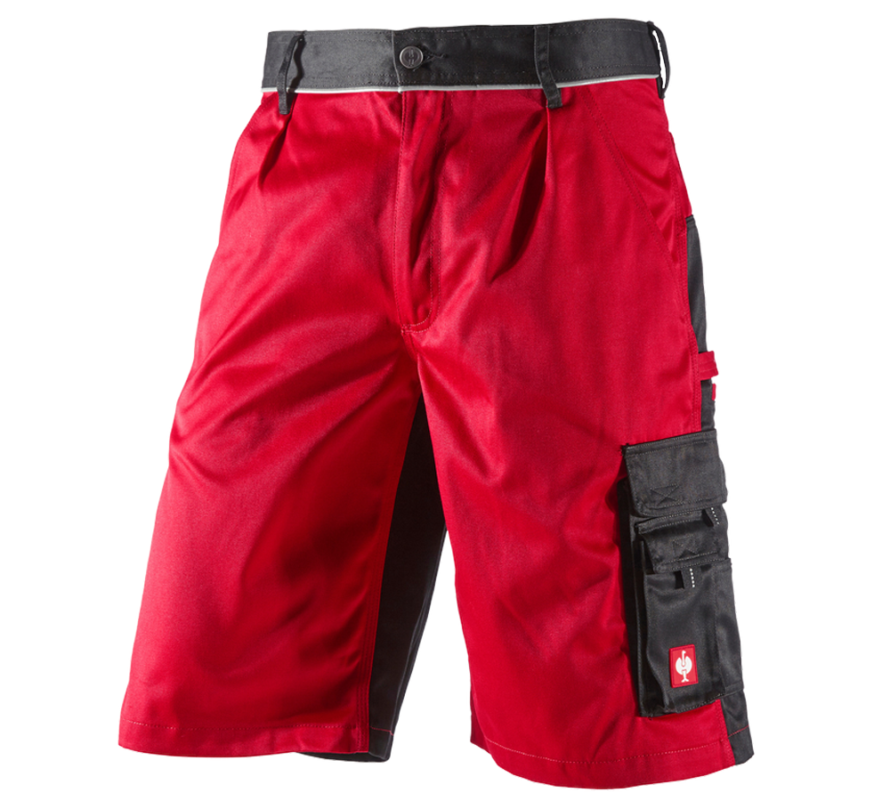 Pantalons de travail: Short e.s.image + rouge/noir