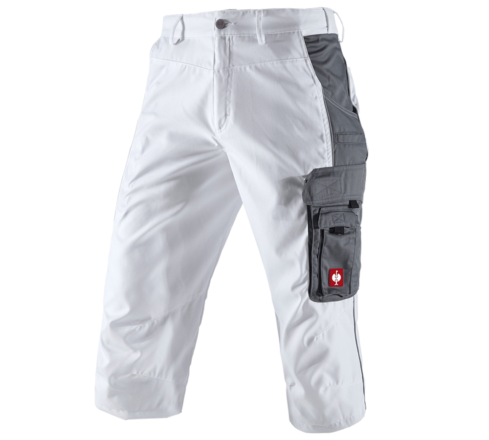 Work Trousers: e.s.active 3/4 length trousers + white/grey