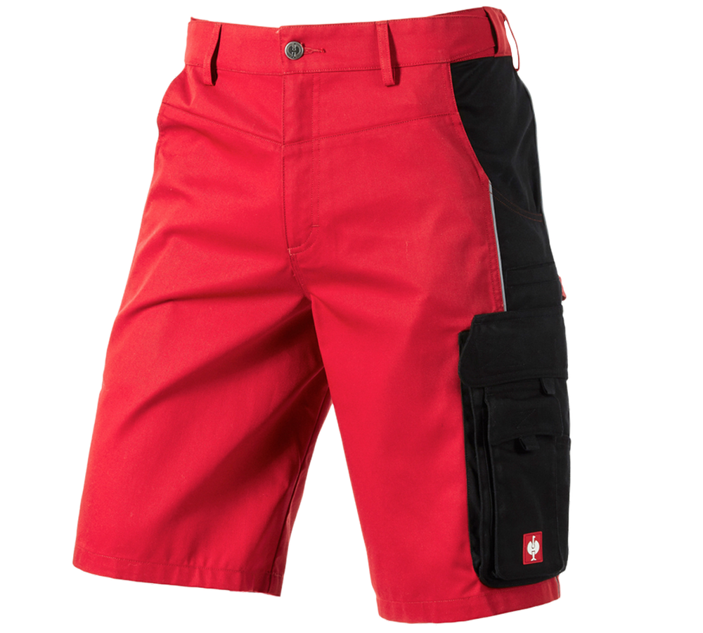 Work Trousers: Shorts e.s.active + red/black