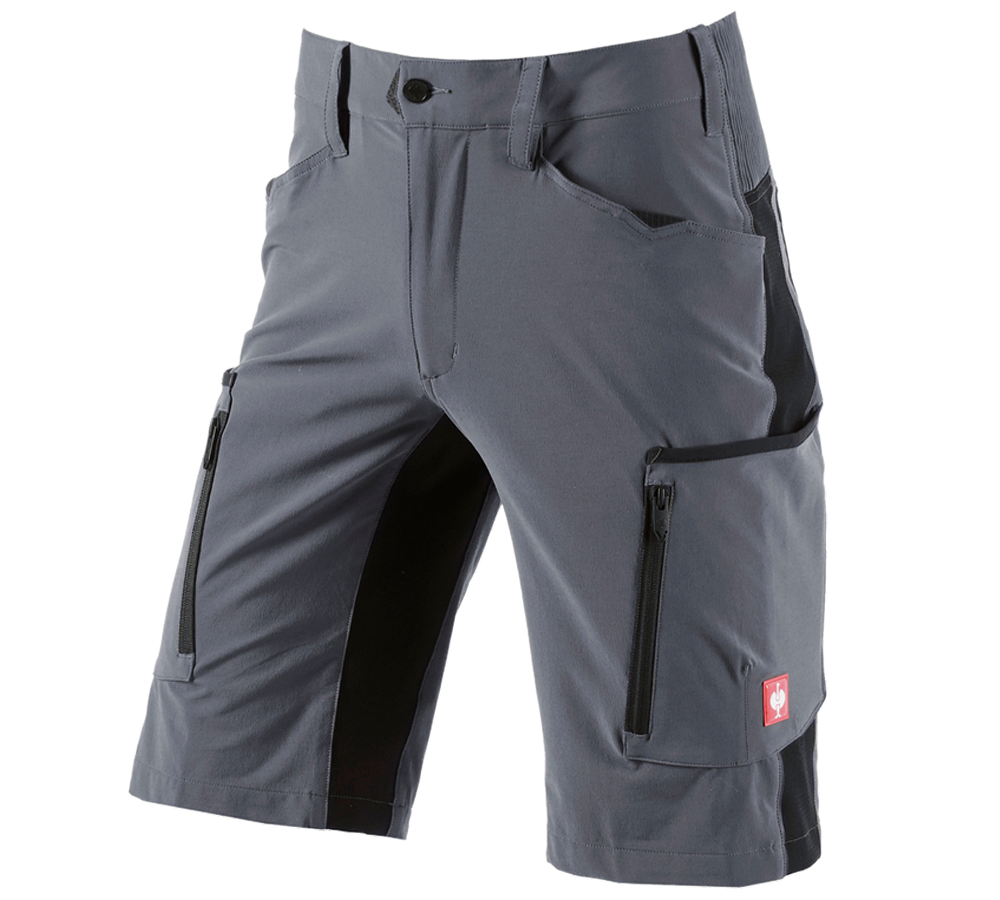 Pantalons de travail: Short e.s.vision stretch, hommes + gris/noir