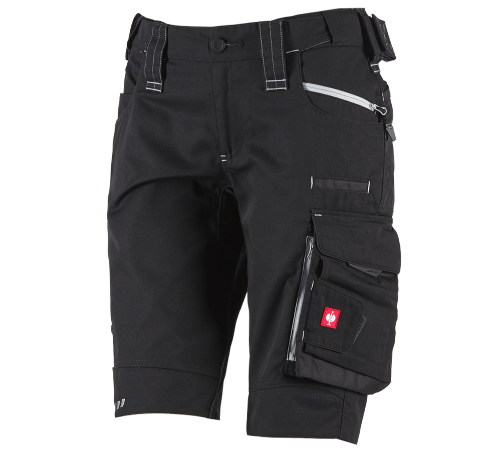 Work Trousers: Shorts e.s.motion 2020, ladies' + black/platinum