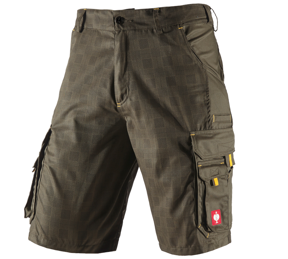Work Trousers: Shorts e.s.carat + olive/yellow