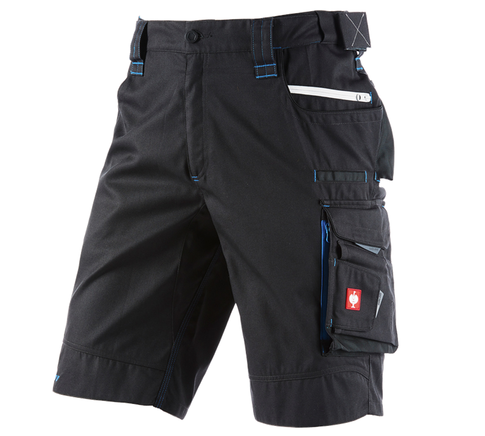 Pantalons de travail: Short e.s.motion 2020 + graphite/bleu gentiane