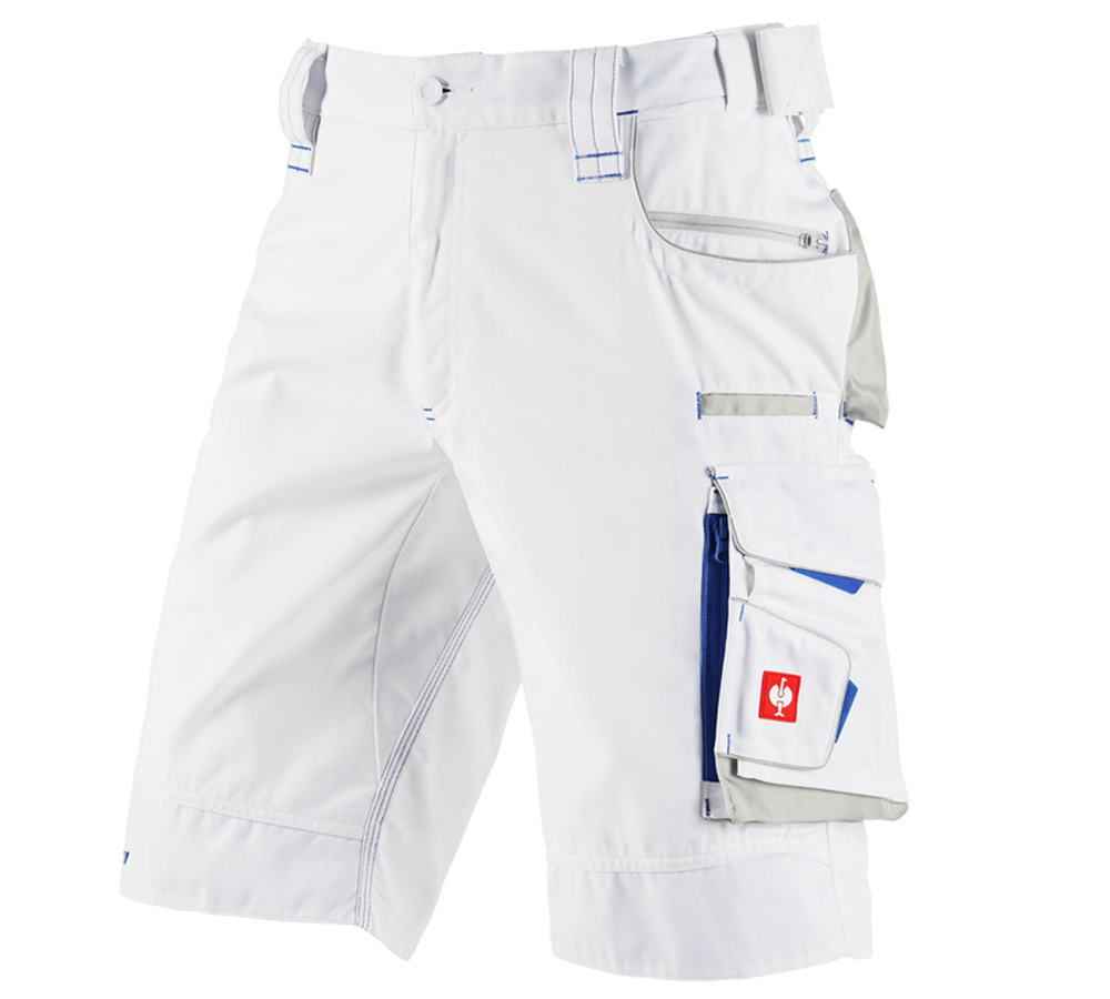 Work Trousers: Shorts e.s.motion 2020 + white/gentian blue