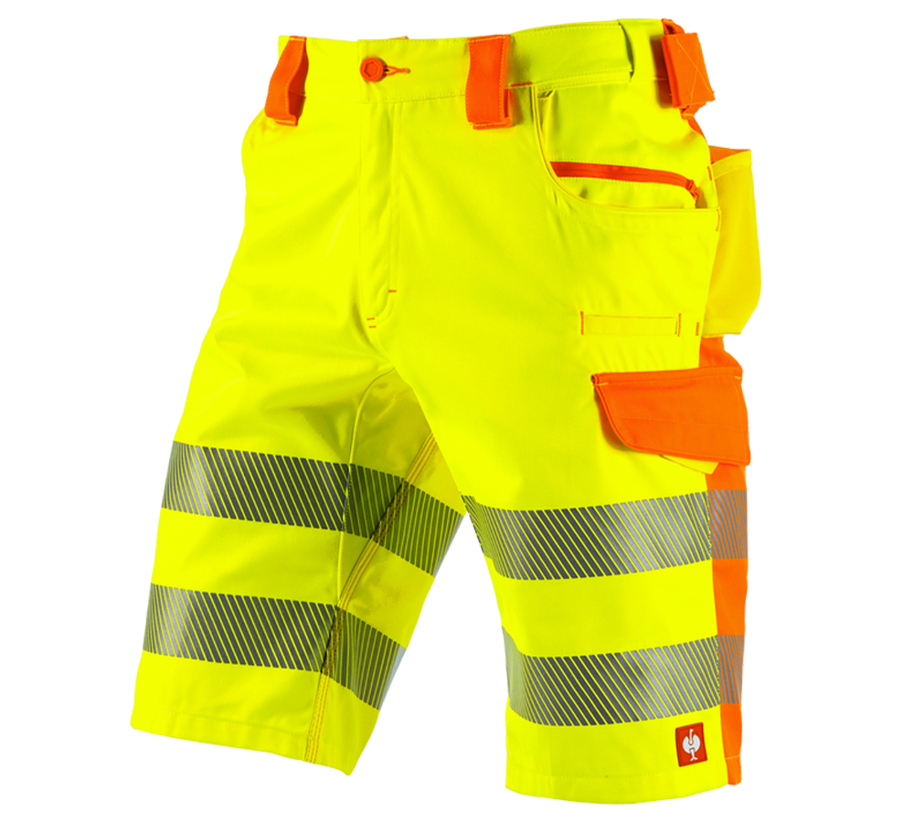 Work Trousers: High-vis shorts e.s.motion 2020 + high-vis yellow/high-vis orange