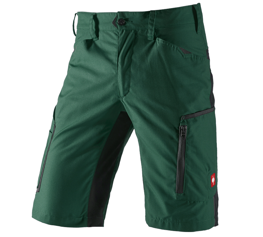 Pantalons de travail: Short e.s.vision, hommes + vert/noir
