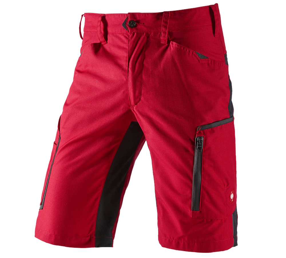 Work Trousers: Shorts e.s.vision, men's + red/black