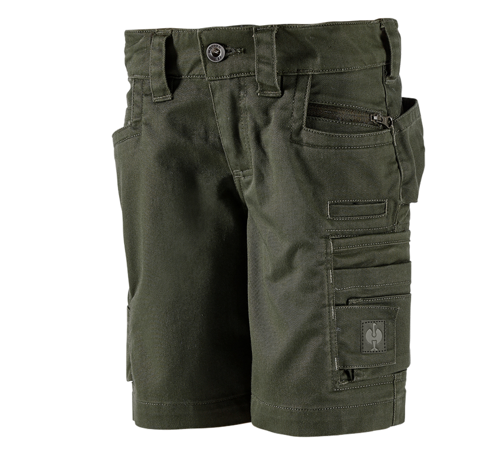 Shorts: Short e.s.motion ten, enfants + vert camouflage