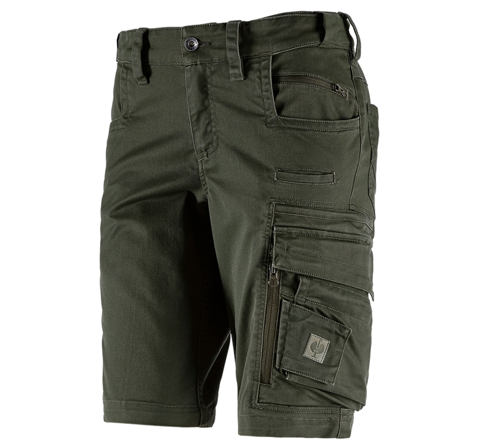 Work Trousers: Shorts e.s.motion ten, ladies' + disguisegreen