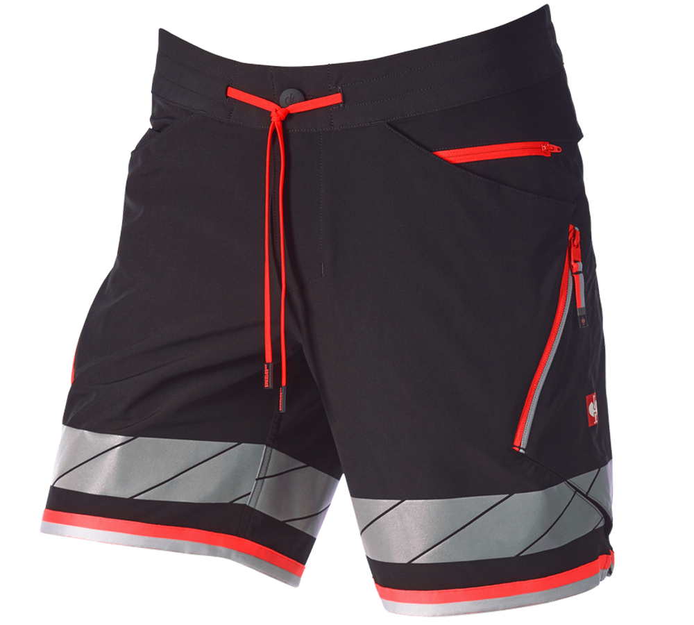 Clothing: Reflex functional shorts e.s.ambition + black/high-vis red