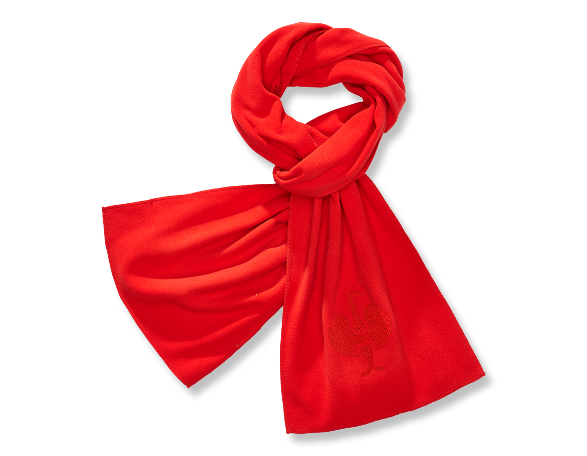 Accessories: e.s. FIBERTWIN® microfleece scarf + fiery red