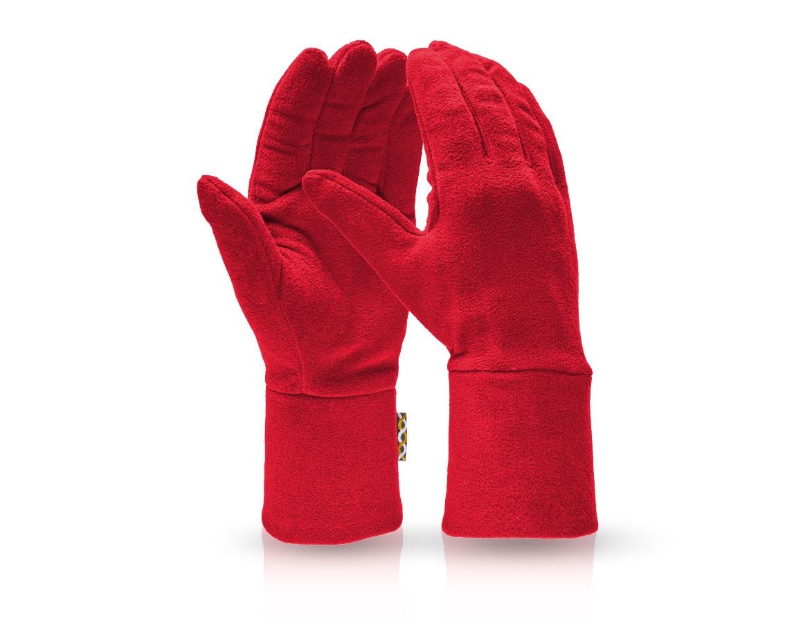 Accessoires: e.s. FIBERTWIN® microfleece Handschuhe + feuerrot