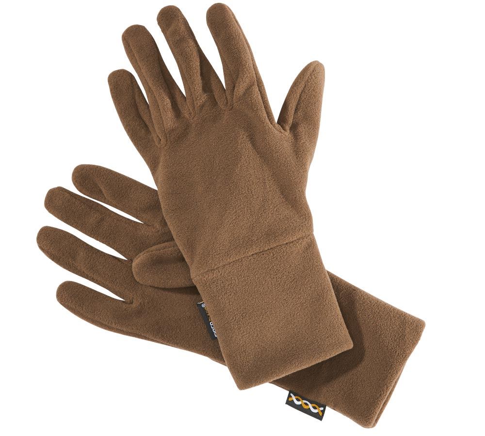 Accessoires: e.s. FIBERTWIN® microfleece Handschuhe + kastanie