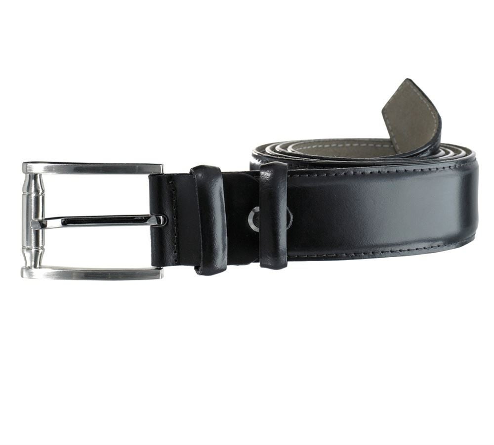 Accessories: Leather belt Benson + black