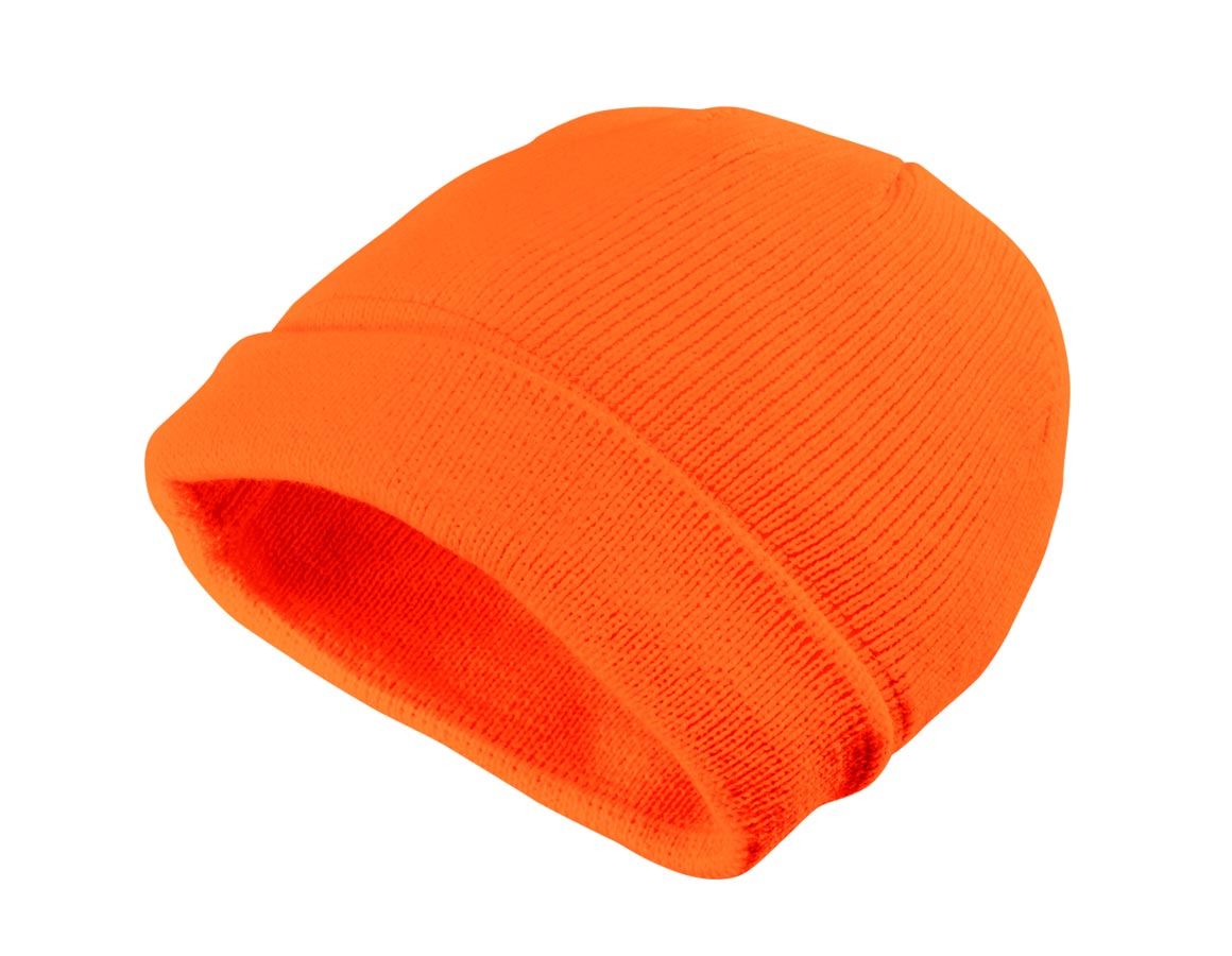 Accessories: Winter knitted cap Neon + orange