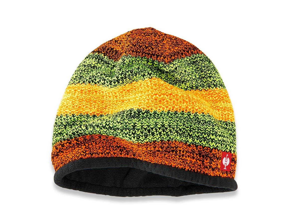 Accessories: Knitted cap e.s.motion 2020 + black/high-vis yellow/high-vis orange