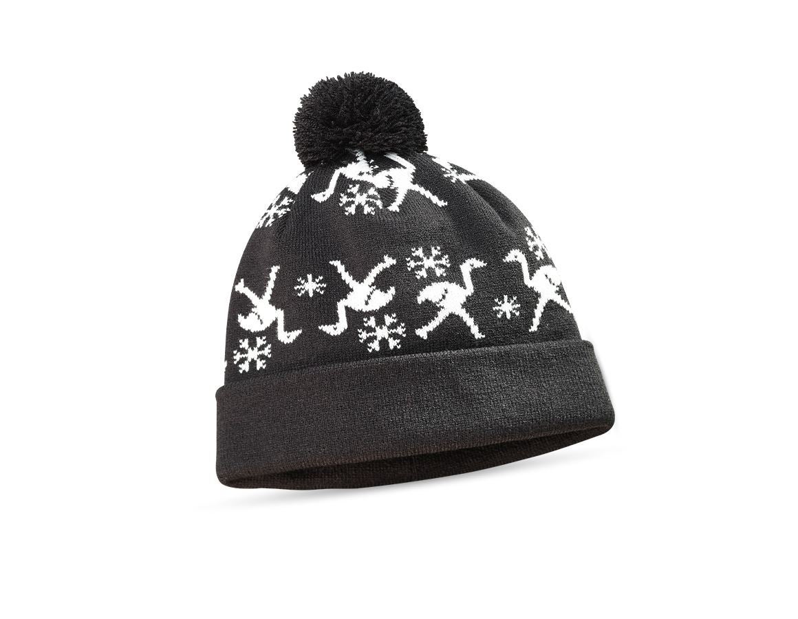 For the little ones: e.s. Norwegian knitted hat, children's + black
