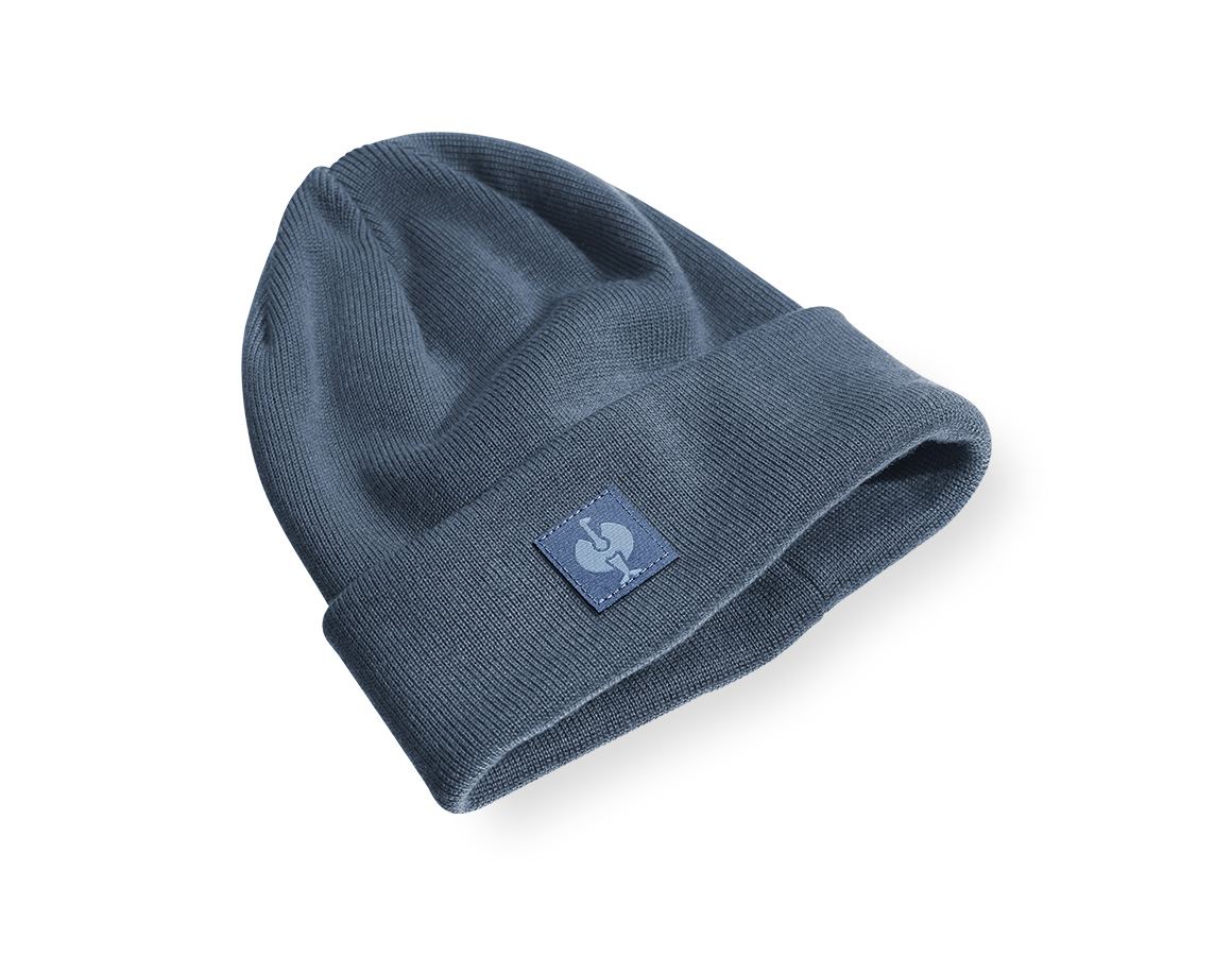 Accessoires: Bonnet tricoté e.s.iconic + bleu oxyde