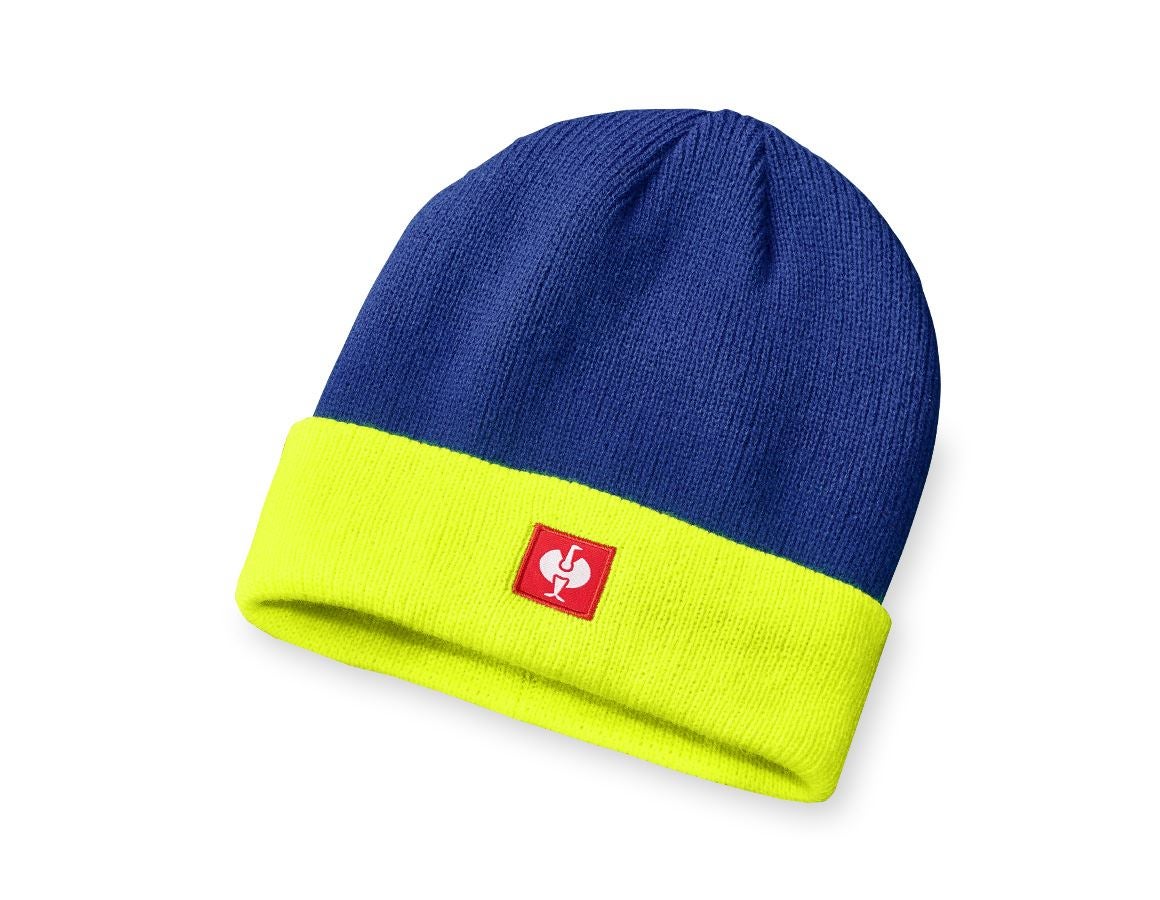 Vêtements: Bonnet tricoté e.s.motion 24/7 + bleu royal/jaune fluo